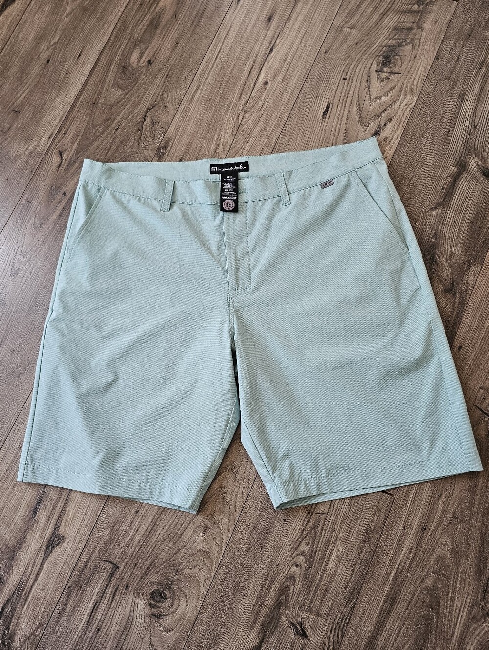 Travis Mathew Men's Mint Green Flat Front Shorts